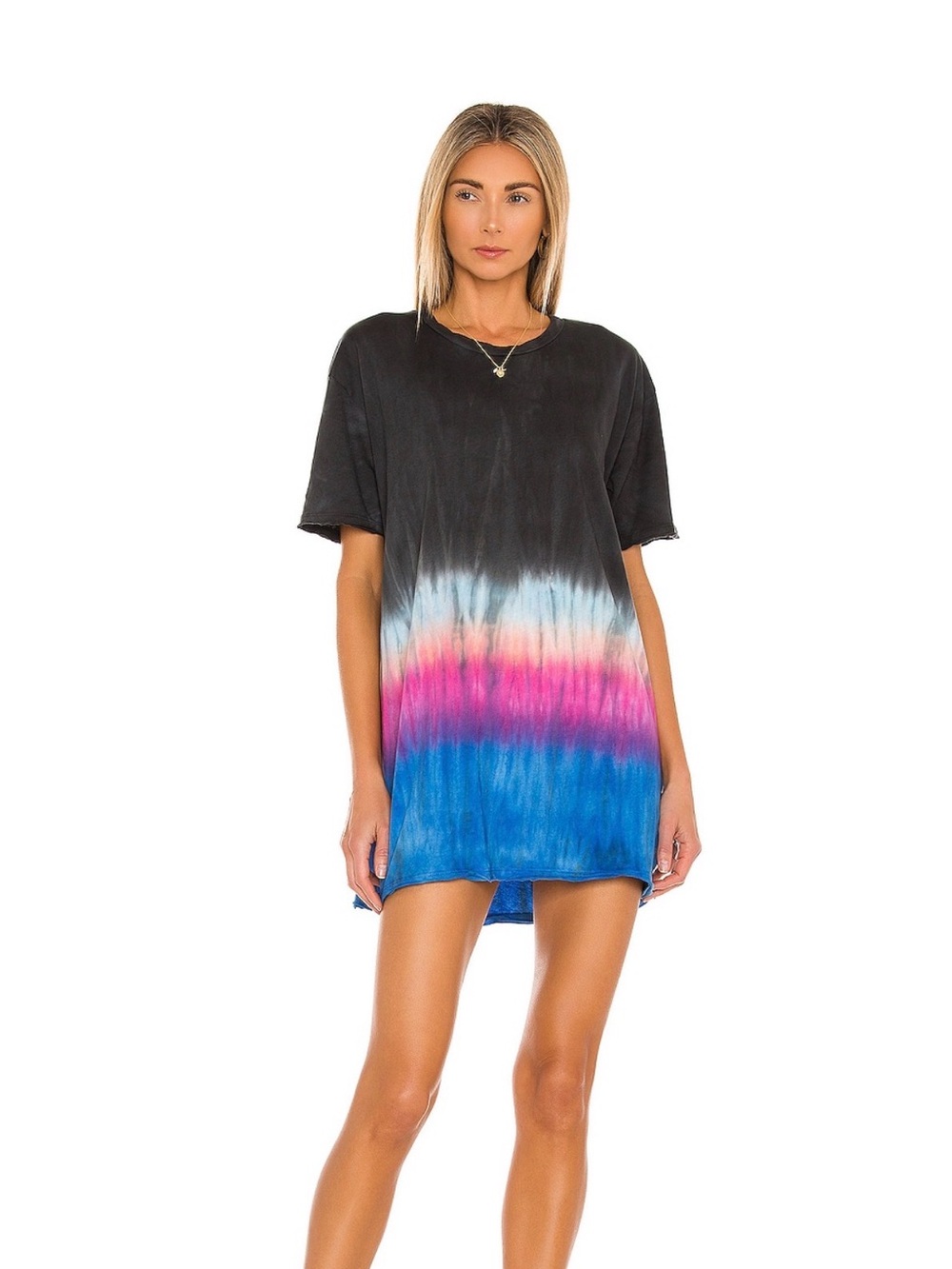 Michael Lauren Burman Malibu Sunset Tie Dye T-Shirt Dress Size Small